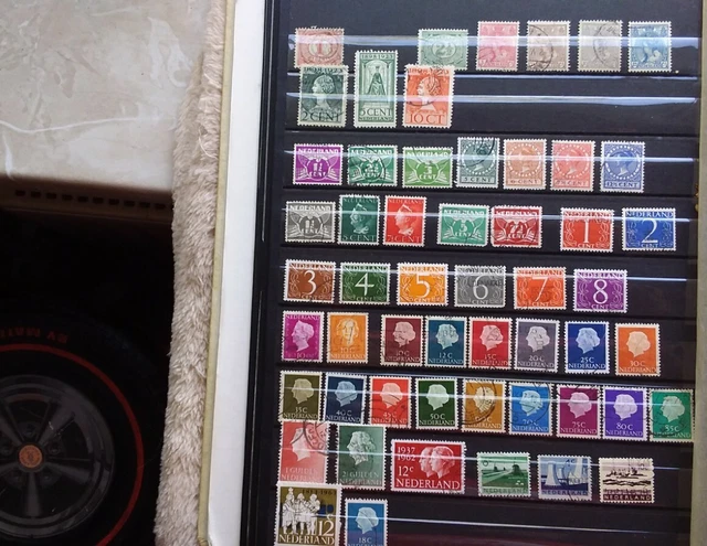 Briefmarken Sammlung Lot Europa Niederlande Holland 2 DIN A4 Seiten