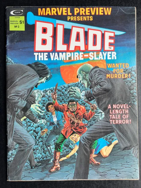 MARVEL PREVIEW #3 Presents BLADE The Vampire Slayer 1975 Key 1st Appearance