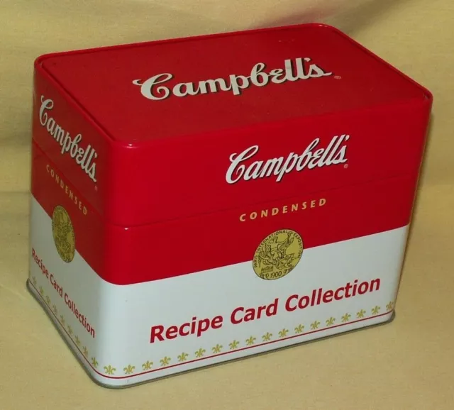 Campbell's Soup Tin Condensed Recipe Card Collection Only Index Hinged Lid 2007*