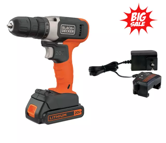 Black & Decker Cordless Drill PS9600 9.6V 10mm 350/700 rpm w/ Battery &  Charger