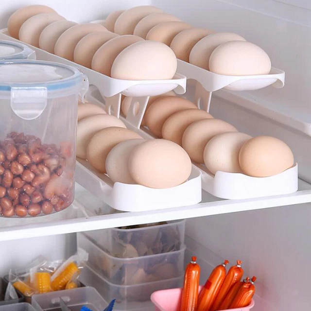 Porte-œufs Pour Frigo - Distributeur Automatique 3 étages - Lot De 2 - Capacité 34 œufs