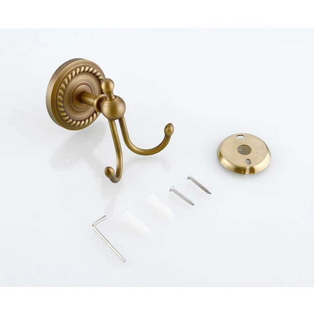 Retro European Style Wall-Mounted Hook Antique Brass Double hooks for Coat
