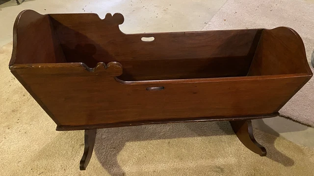 Antique wooden cradle