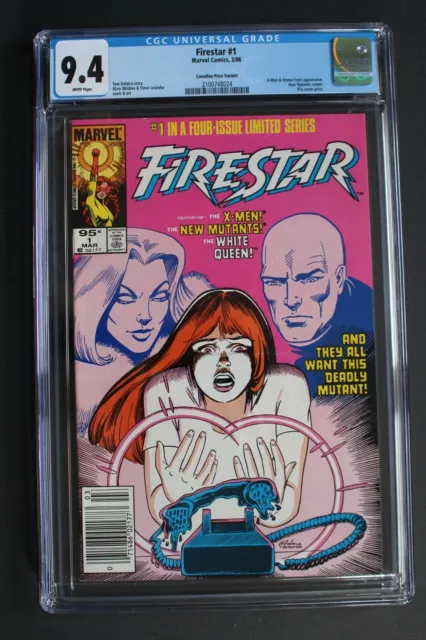 FIRESTAR 1 1st SOLO 1986 X-Men Emma Frost Hellfire Club Canadian VARIANT CGC 9.4