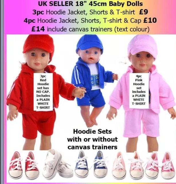 Bundle 18" doll Clothes Shoes Track suit glasses Our Generation Baby Born boy AG