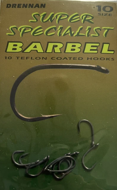 DRENNAN SUPER SPECIALIST BARBEL HOOKS - P.T.F.E. COATED - X-STRONG - 79p P&P
