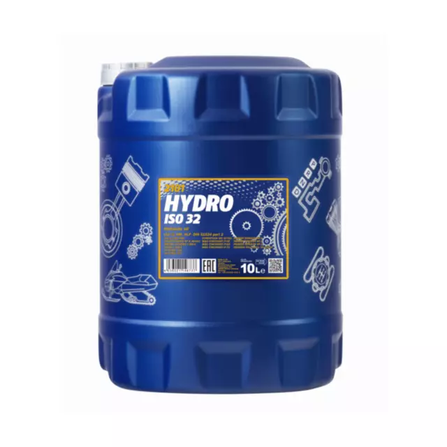 Mannol 10L ISO 32 Hydraulic Oil High Grade Shell Tellus 27 DIN 51524 part 2