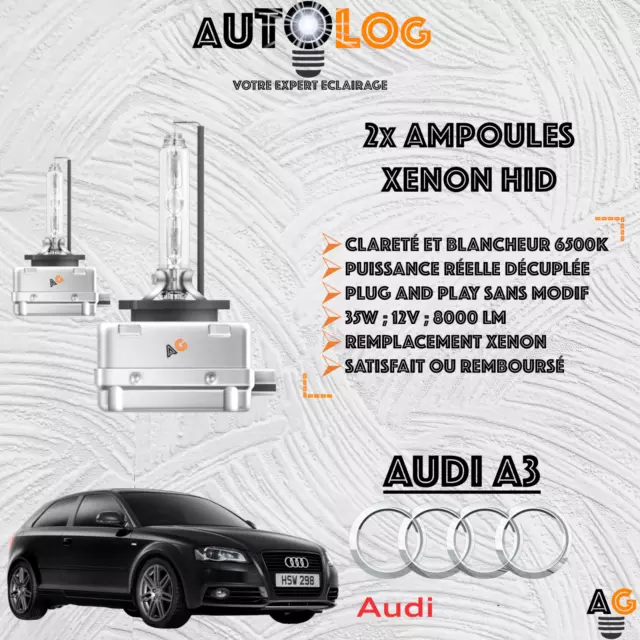 ✅ KIT 2x AMPOULES XENON HID AUDI A3 ✅