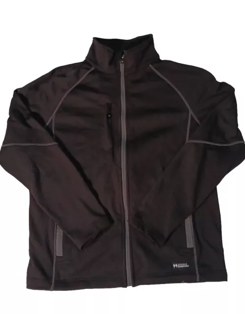 Double Diamond Soft Shell Jacket Mens Size Large Fleece Lined Full Zip Outdoor