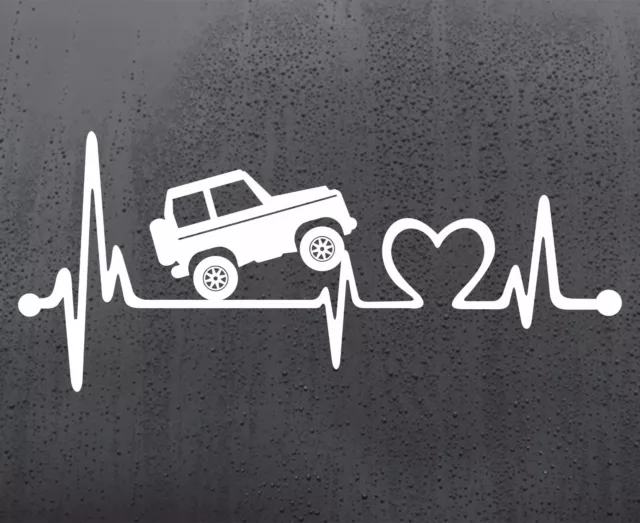 HEART BEAT LOVE OFF ROADING adesivo vinile divertente auto decalcomania finestra JDM PULSE 4X4