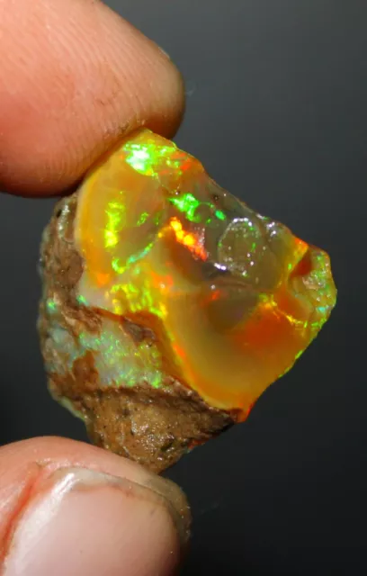 Natural Ethiopian Opal Rough, fire opal raw crystal welo opal gemstone 21.80 Cts