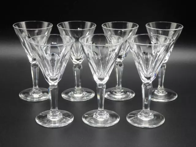 SET of 7 WATERFORD Crystal SHEILA  3 7/8" Cordial LIQUEUR SHOT GLASS Signed