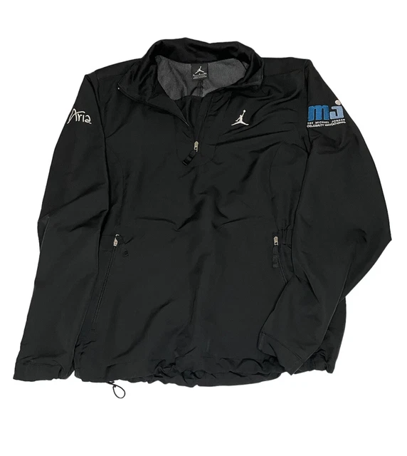 Michael Jordan Brand Golf Jacket Celebrity Invitational 1/4 Zip S Aria Hotel Blk