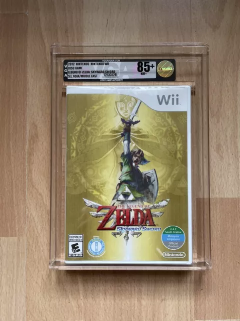 The Legend Of Zelda Skyward Sword VGA 85+ NM+ GOLD SEA/ME Nintendo Wii WATA UKG