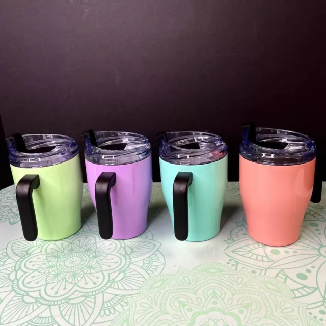 4-Pack Primula 16 oz Double Wall Stainless Steel Hot Cold Travel Mug Cup Pastel