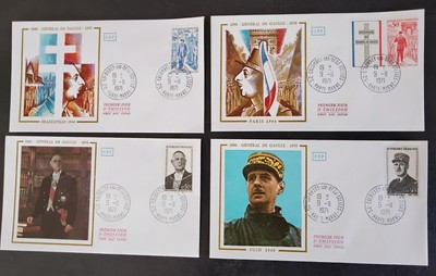FDC/Enveloppes Premier Jour x 4 - Général de Gaulle/ Oblitération Colombey1971