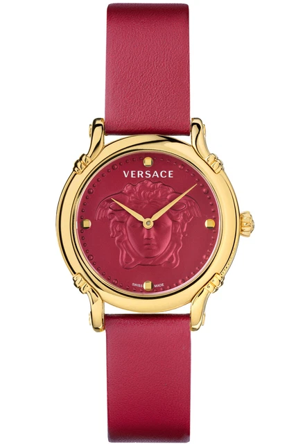 Versace Women's Watch VEPN00220 Safety Pin Leather Swiss Made Wristwatch New
