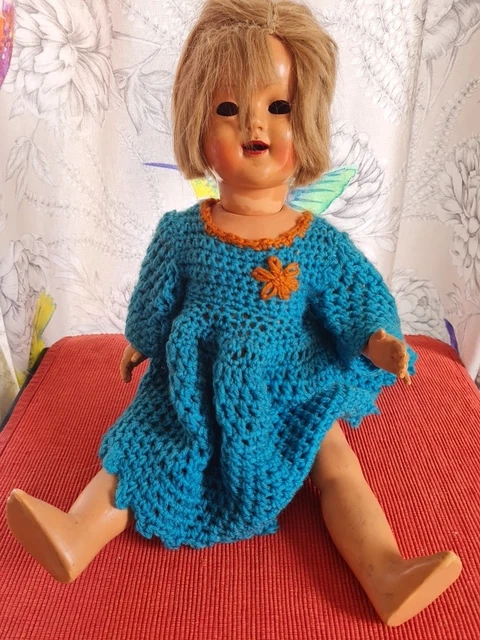 RARE POUPÉE ANCIENNE Raynal Florence de couleur noire habillée d