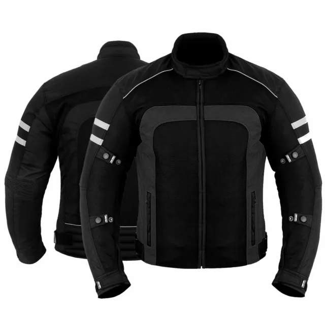 Motorcycle Summer Jacket Motorbike Touring Casual Air Mesh For Mens CE Armoured
