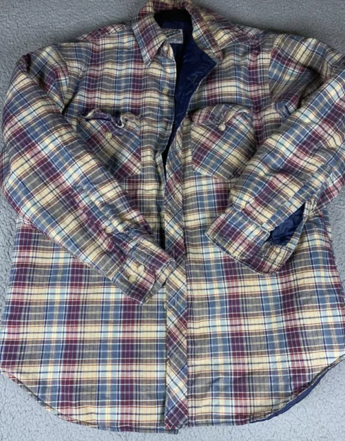 VINTAGE OUTDOOR EXCHANGE Flannel Jacket Button Quilted Lined XXL Red ...