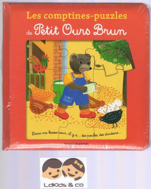 LIVRE PUZZLE LES COMPTINES PUZZLES DE PETIT OURS BRUN Danièle BOUR (Popi) BAYARD