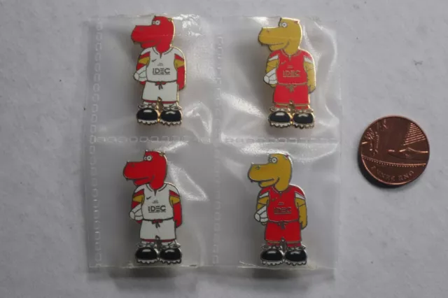 Four Catalans Dragons Rugby League Club Enamel Pin Badges Home Away Gold Silver