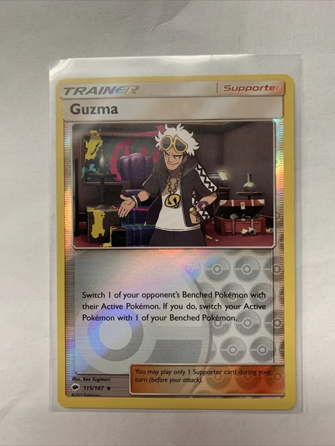 Guzma - 115/147 - Reverse Holo - Burning Shadows - NM