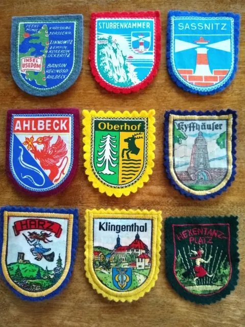 1 x DDR Aufnäher, Wappen, Stadtwappen, DDR Städtewappen, Stoffabzeichen 1 Stück