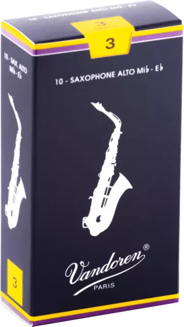 Anches Vandoren saxophone Alto - boite de 10 - Force 3 NEUF