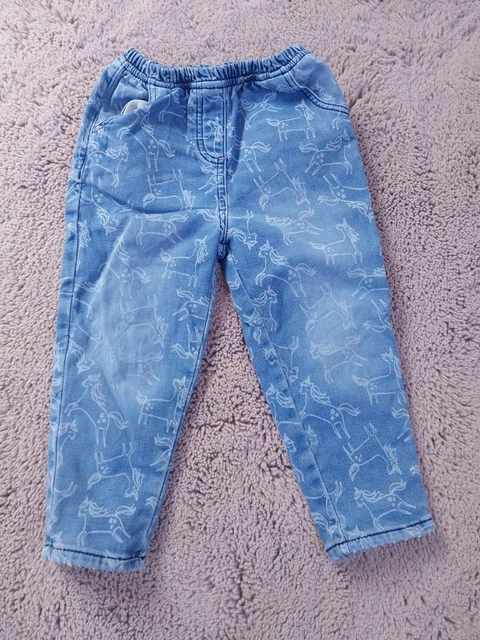 NEXT UNICORN PRINT Jeans With Elasticated Waist Age 2 3 Years 2.49 PicClick UK