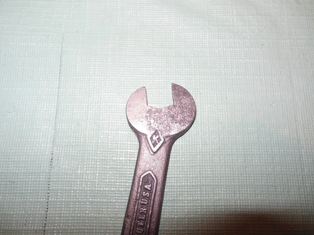 Vintage "Kraeuter Usa C1316" Open-End Wrench ~ 1/2 (1/4 Uss) & 13/32 (3/16 Uss) 8