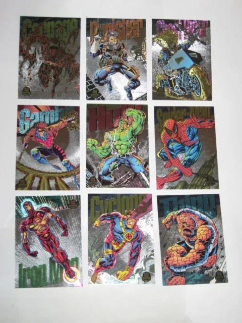 1994 Marvel Universe Series 5 Silver Powerblast Insert 9 Card Set Power Blast 2