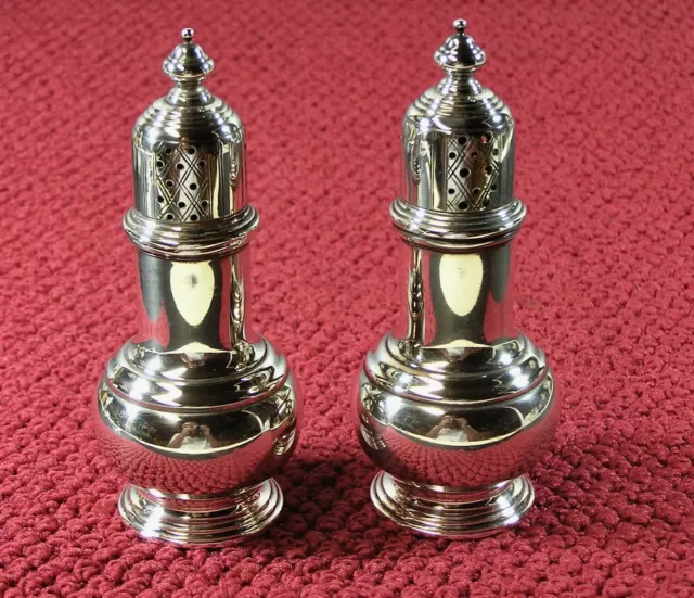 Vintage Sterling Silver   Salt & Pepper Shakers