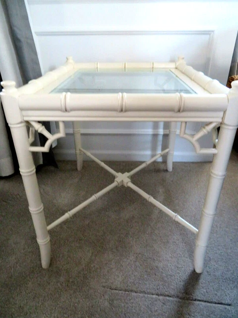 Thomasville Allegro FRETWORK FAUX BAMBOO Chippendale SIDE END TABLE Thomasville Allegro FRETWORK FAUX BAMBOO Chippendale SIDE END TABLE