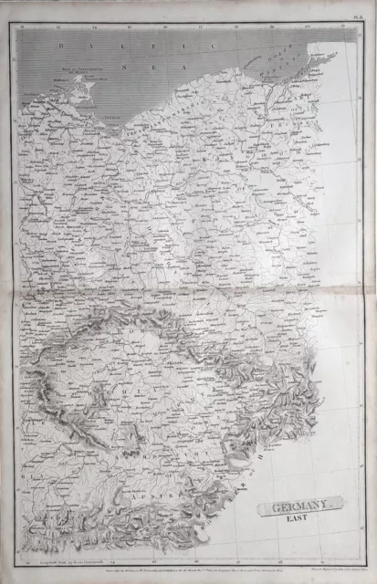 1807 Datum Landkarte East Deutschland Bohème Polen Herzogtum OS Schlesien