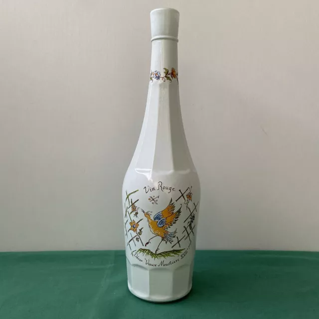 Belle BOUTEILLE décorée en VERRE DEPOLI liqueur vin vide