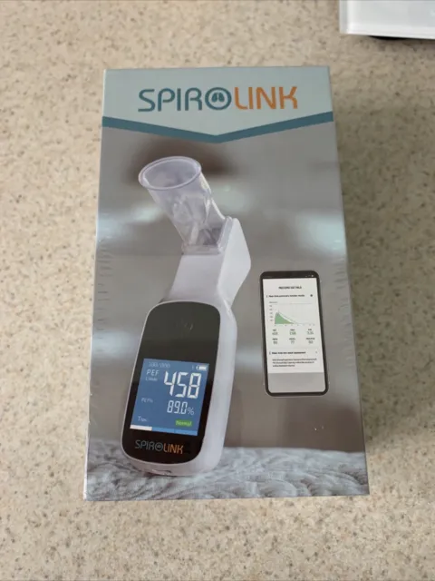 CMI Health SpiroLink - Smart Peak Flow Meter - Portable Pulmonary Function Test,