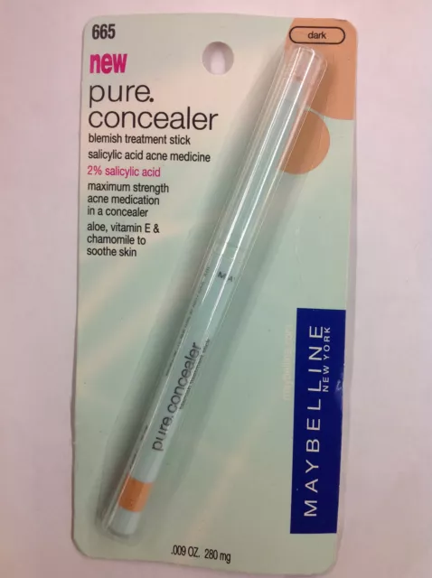 Maybelline Pure Concealer Blemish Treatment Stick #665 DARK NEW.
