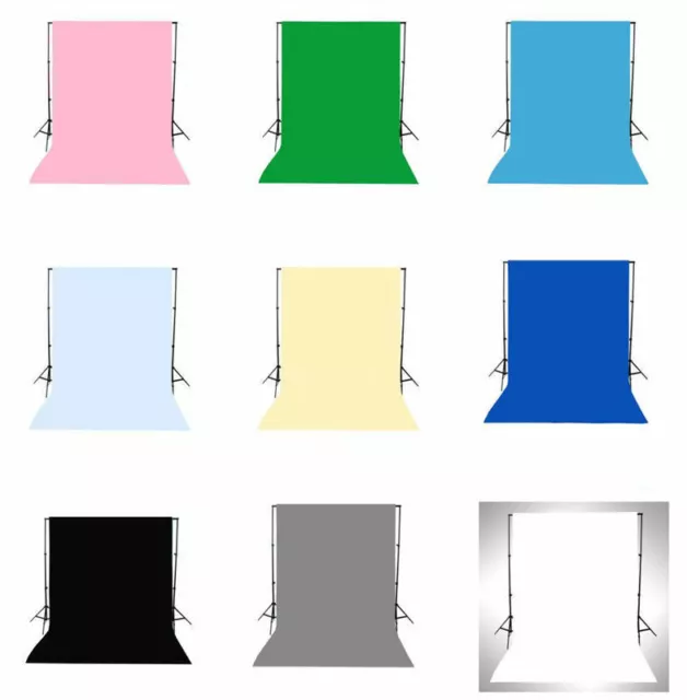 9 Colors Vinyl & Polyester Studio Backdrop Solid Colors Background Photography