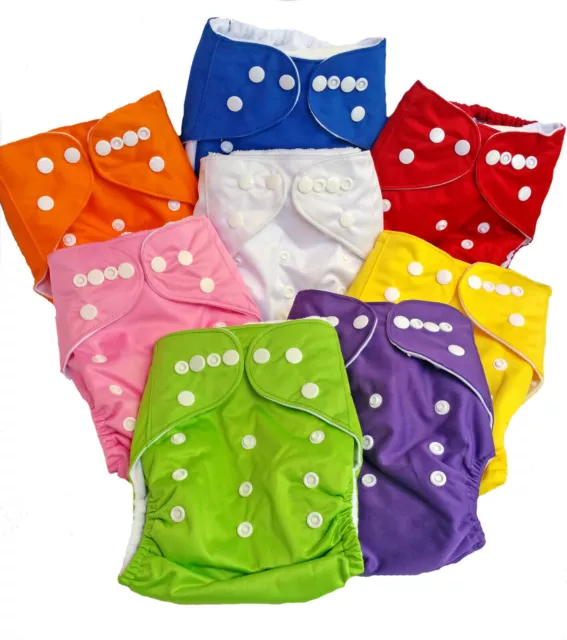 Baby Modern Cloth Nappies, Adjustable + Microfibre,Bamboo and Hemp Nappy Inserts