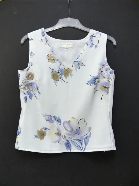 T-shirt Blanc Ajouré Un Jour Ailleurs - Taille 46 (équivalent 5) - Polyamide élasthanne, Manches 3/4 - Occasion Très Bon état
