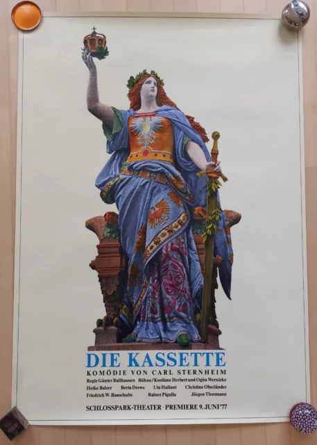 Plakat Die Kassette Carl Sternheim Schlosspark-Theater Berlin 9.6.1977 Germania