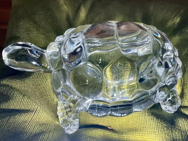 ARQUES FRANCE Beautiful Genuine Lead Crystal Turtle (Tortue) Complete With Box