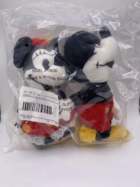 NEW! "1930's MICKEY & MINNIE , Disney Mini Bean Bag Plush Set, Factory Seal NWT