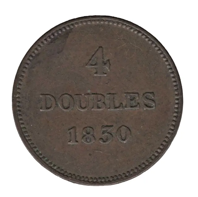 1830 Guernsey 4 Doubles Coin