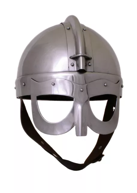 Battle-Merchant Wikinger Brillenhelm, 2 mm Stahl Wikingerhelm Mittelalter Helm