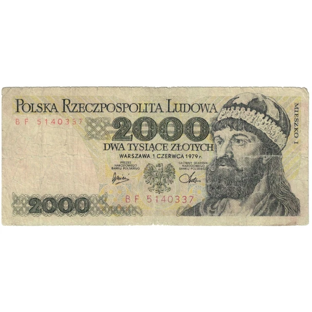 [#193999] Banknote, Poland, 2000 Zlotych, 1979, 1979-06-01, KM:147b, VF