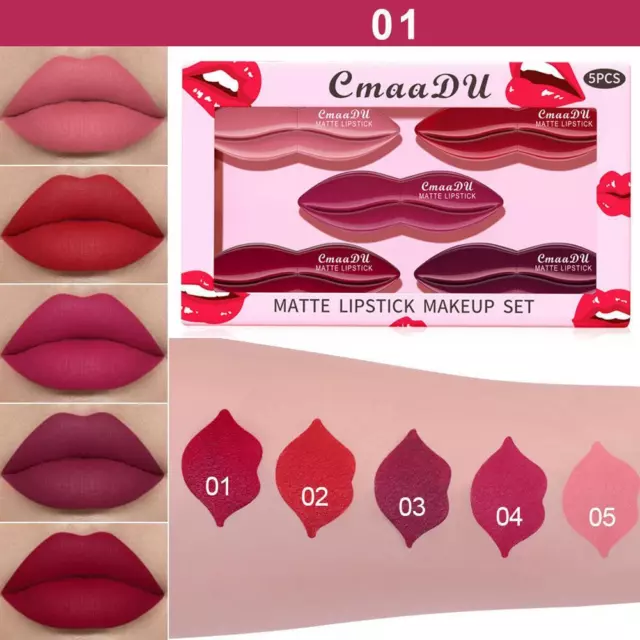 Lip Shape Design Lipstick Smooth Texture Lasting Effect Lipstick Matte NEW R2H0