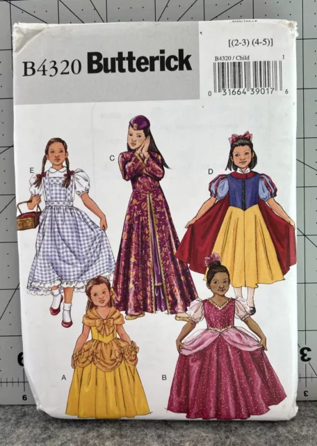 Butterick #4320 Sewing Pattern Childrens Girls 2-5 Classic Character Costumes