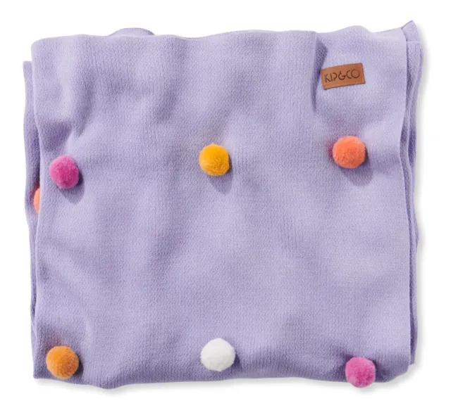 Kip&Co Baby Girls Blanket With Pom Poms BNWT $79.99